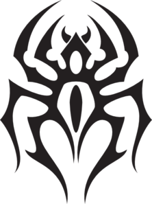 Spider Tribal Style Clip Art